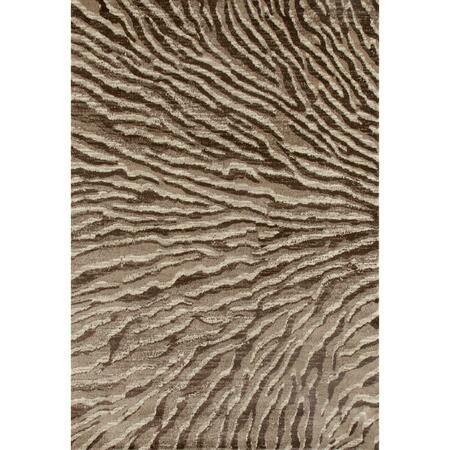ART CARPET 8 X 11 Ft. Troy Collection Ripple Woven Area Rug, Beige 26051